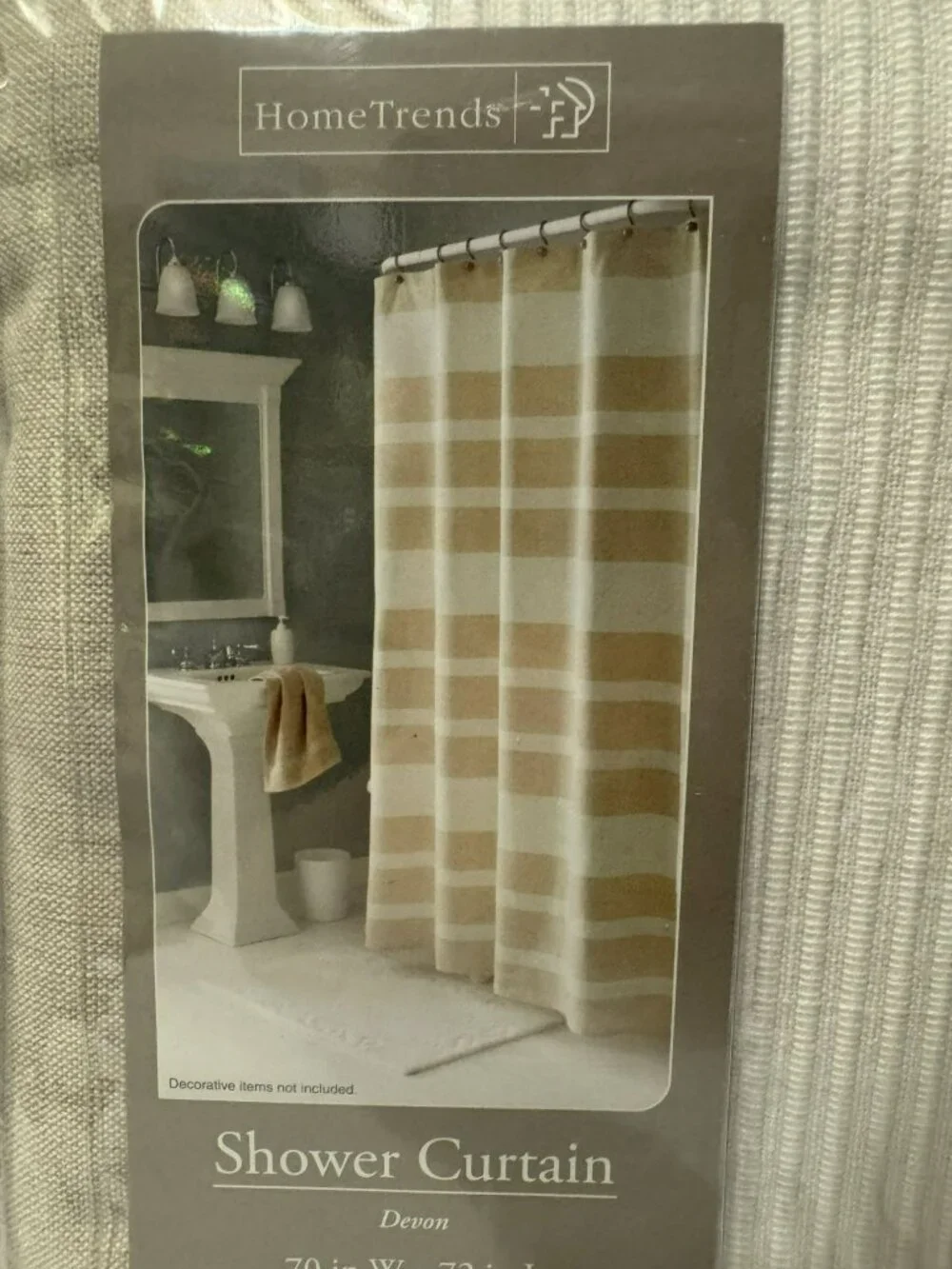 Home Trends Fabric Shower Curtain Devon 70